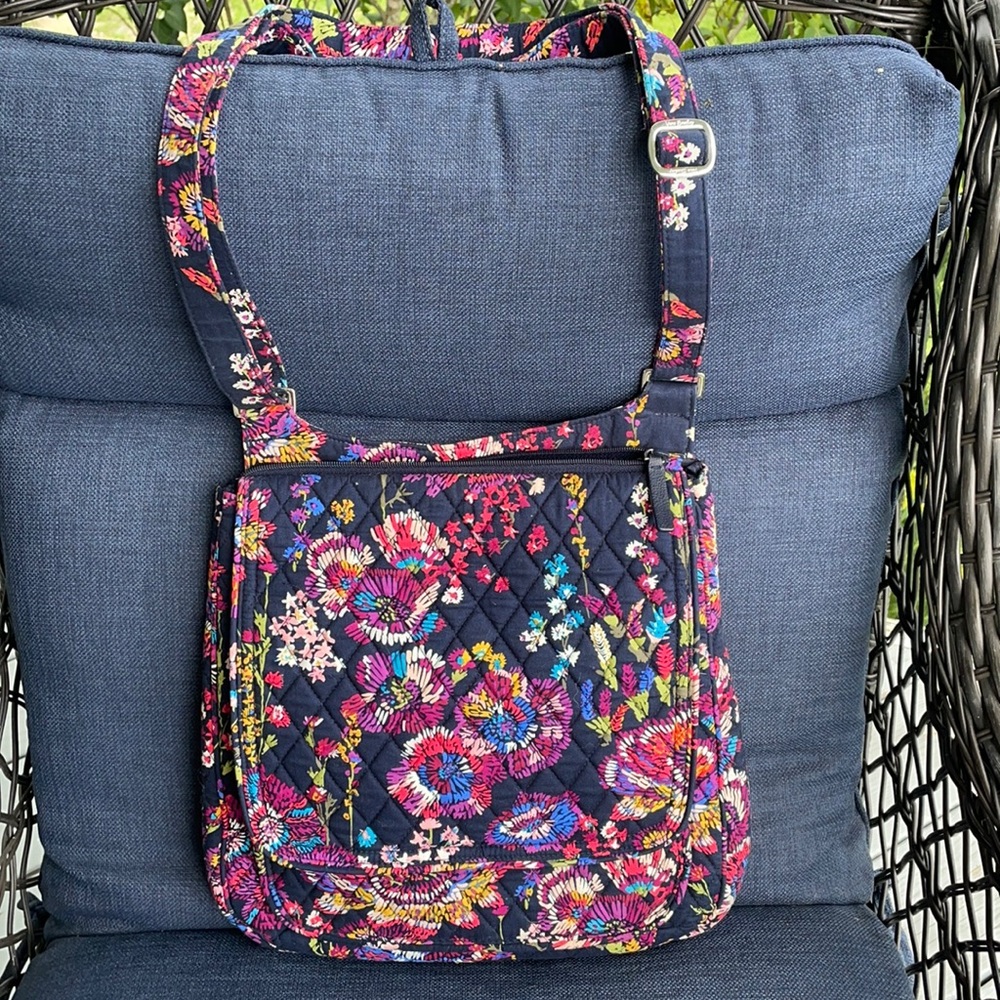 Vera Bradley Midnight Wildflowers crossbody bag